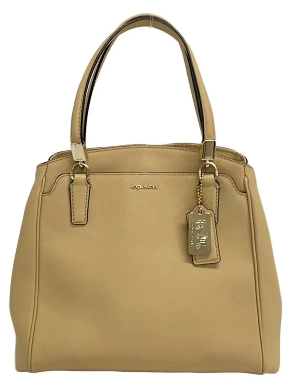 COACH 27886 Beige Leather Tote Bag